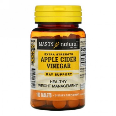 Mason Natural, エクストラ ストロング、アップル サイダー ビネガー、100錠