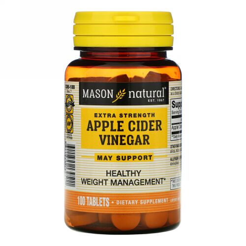 Mason Natural, エクストラ ストロング、アップル サイダー ビネガー、100錠