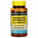 Mason Natural, マグネシウム & ビタミンD3、ターメリック入り、60錠