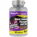 Mason Natural, 更年期緩和トリオ、ブラックコホッシュ、亜麻の種と大豆、30カプレット (Discontinued Item)