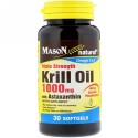 Mason Natural, 効果３倍のアスタキサンチン配合クリルオイル、1000mg、ソフトカプセル30錠 (Discontinued Item)