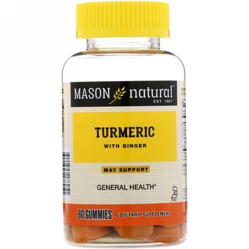 Mason Natural, Turmeric with Ginger, 60 Gummies (Discontinued Item)