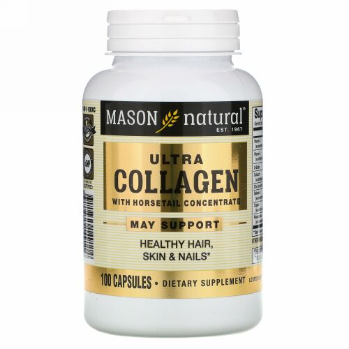 Mason Natural, Ultra Collagen with Horsetail Concentrate, 100  Capsules