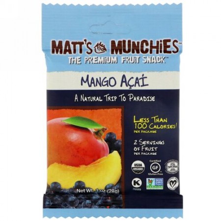 Matt's Munchies, マンゴーアサイ、12パック、各1オンス (28 g) (Discontinued Item)
