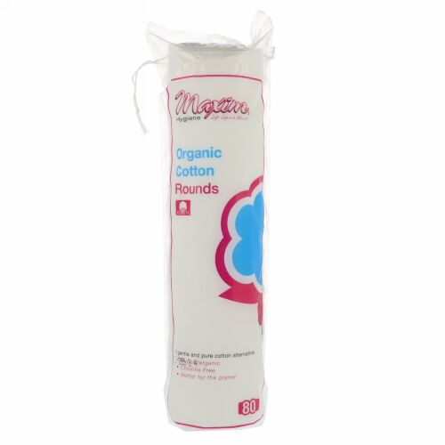 Maxim Hygiene Products, マキシムハイジーンプロダクツ, オーガニック･コットン　丸型、80枚