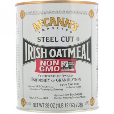 McCann's Irish Oatmeal, スティールカットオートミール, 28 oz (793 g) (Discontinued Item)