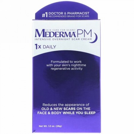 Mederma, PM、インテンシブ オーバーナイト スカー クリーム、28g（1.0 oz）