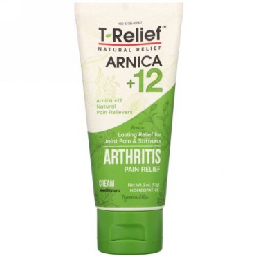 MediNatura, T-Relief, Arnica +12, Arthritis Pain Relief Cream, 2 oz (57 g)