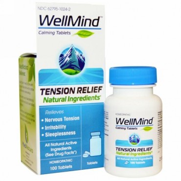 MediNatura, ウェルマインドカーミングタブレット（WellMind Calming Tablets）, 緊張の軽減, 100錠