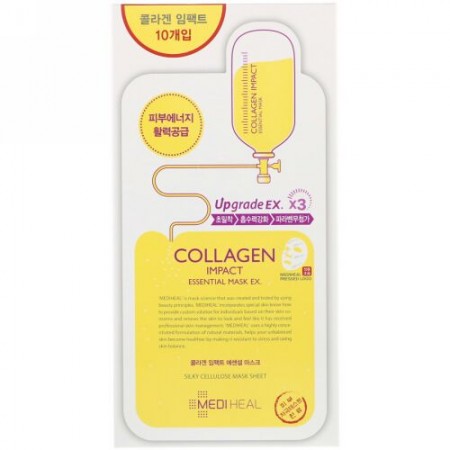 Mediheal, コラーゲンインパクト・エッセンシャルマスク EX、シート 10枚、各24 ml (Discontinued Item)
