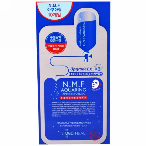Mediheal, N.M.Fアクアリングアンプールマスク、10枚、各27ml (Discontinued Item)