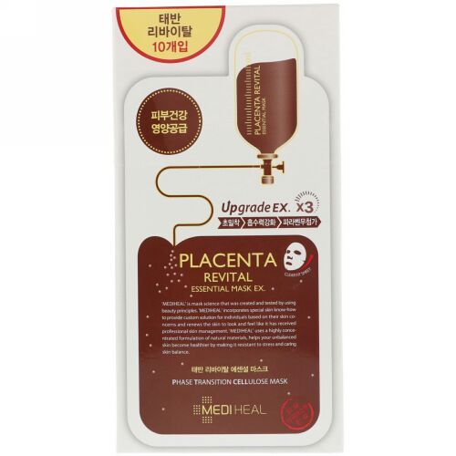 Mediheal, プラセンタ・リバイタルエッセンシャルマスクEX、10枚、各24 ml (Discontinued Item)