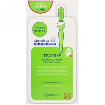 Mediheal, ティーツリー ケアソリューション エッセンシャルマスクEX、10枚入り、各24ml (Discontinued Item)