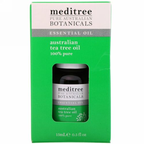 Meditree, ピュアオーストラリア産植物、100%ピュアオーストラリア産ティーツリーオイル、0.5液量オンス (15 ml)