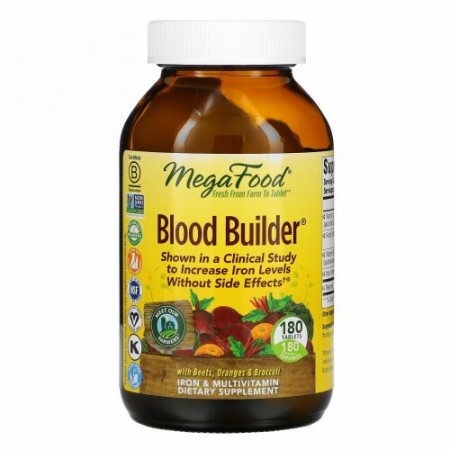 MegaFood, ブラッドビルダー、180錠
