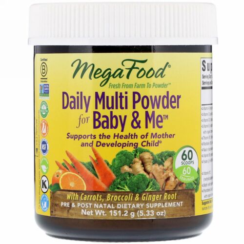 MegaFood, デイリーマルチパウダー（赤ちゃん・お母さん兼用）、5.33 oz (151.2 g) (Discontinued Item)