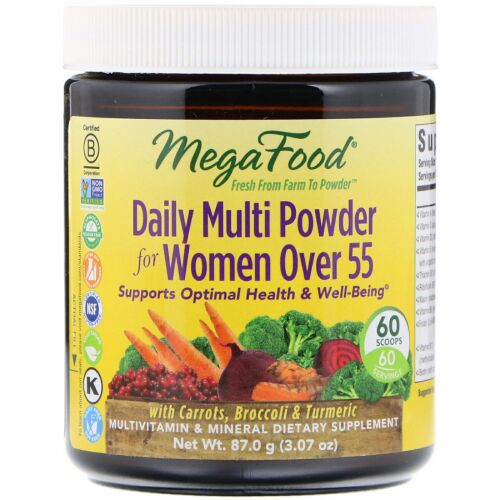 MegaFood, 55歳以上の女性用デイリーマルチパウダー、3.07オンス (87.0 g) (Discontinued Item)