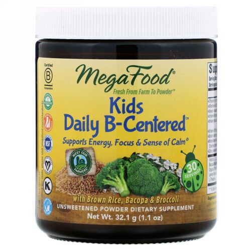 MegaFood, キッズデイリーB-センター、 1.1 oz (32.1 g) (Discontinued Item)