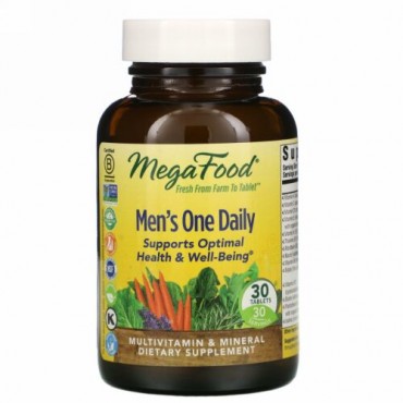 MegaFood, 男性用ワンデイリー、30粒