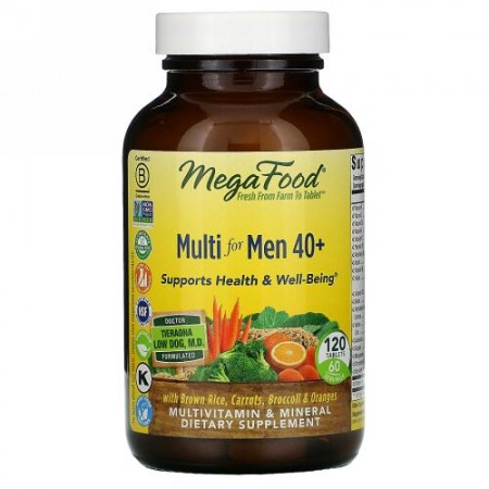 MegaFood, 40代からの男性用マルチ、120粒
