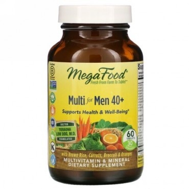 MegaFood, 40代からの男性用マルチ、60粒
