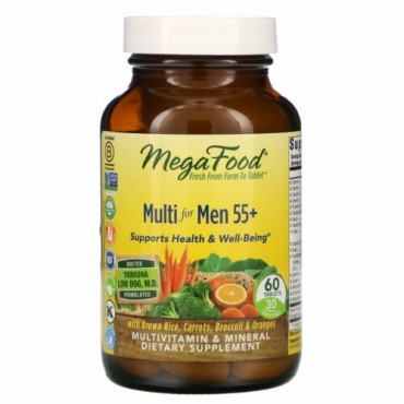 MegaFood, 55歳からの男性用マルチ、60粒