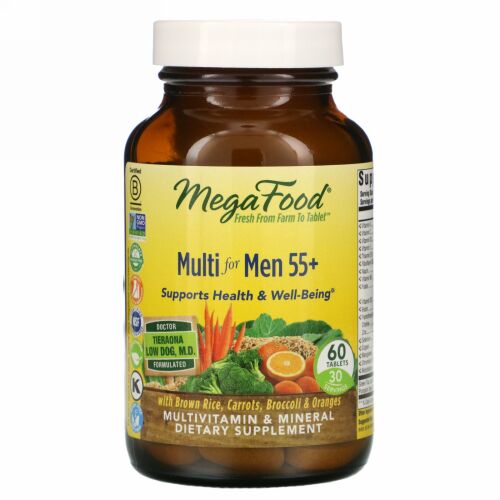 MegaFood, 55歳からの男性用マルチ、60粒