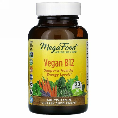 MegaFood, ヴィーガンB12、30粒