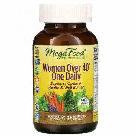 MegaFood, 40歳からの女性用ワンデイリー、90粒