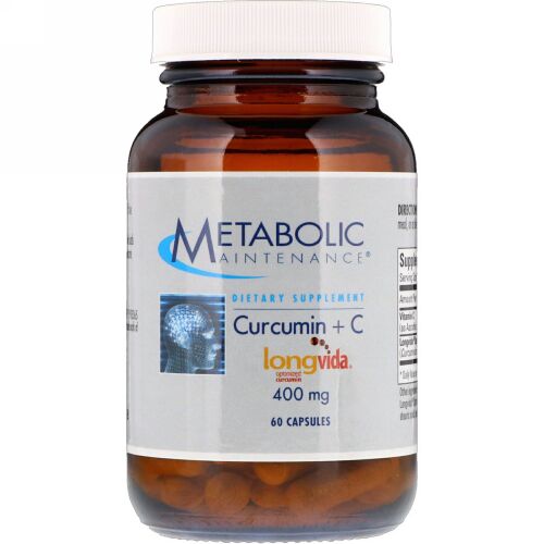 Metabolic Maintenance, クルクミン + C、400 mg、60カプセル (Discontinued Item)