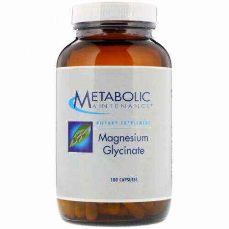 Metabolic Maintenance, マグネシウム・グリシネート、180 錠