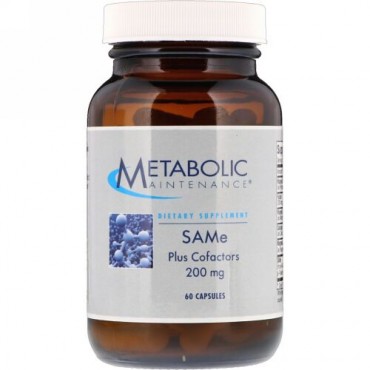 Metabolic Maintenance, SAMe プラスコファクター、200 mg、60カプセル (Discontinued Item)