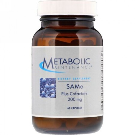 Metabolic Maintenance, SAMe プラスコファクター、200 mg、60カプセル (Discontinued Item)