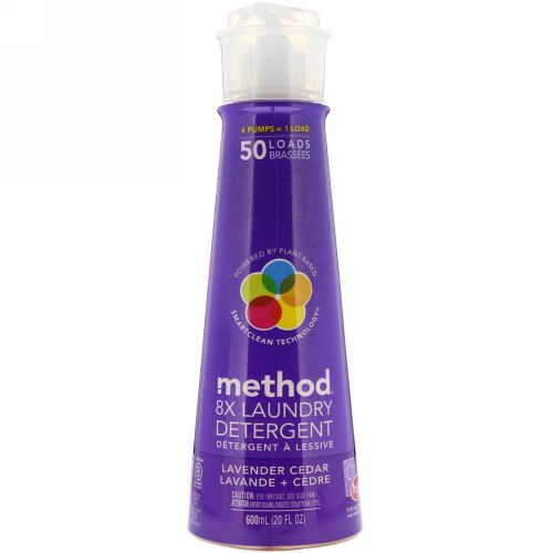 Method, 8X 洗濯洗剤、ラベンダー・シーダー、 20 液量オンス (600 ml) (Discontinued Item)