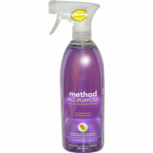 Method, 多目的用 ナチュラル・サーフィス・クリーナー、フレンチラベンダー、28 fl oz (828 ml) (Discontinued Item)