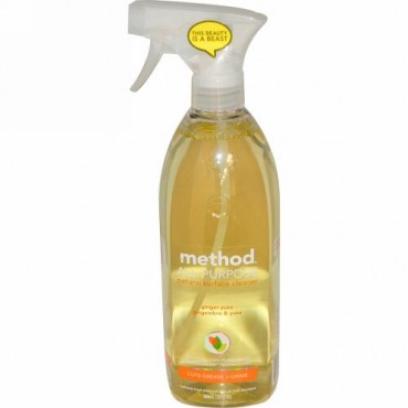 Method, オールパーパスナチュラルサーフェスクリーナー、 ジンジャーとゆず、 28液量オンス (828 ml) (Discontinued Item)