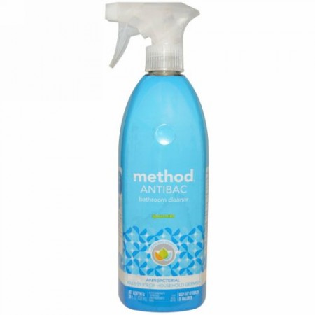 Method, アンチバク、お風呂クリーナー、スペーアミント、828ml (Discontinued Item)