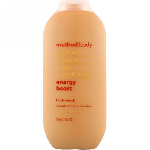 Method, ボディ、ボディウォッシュ、活力増進、18 fl oz (532 ml) (Discontinued Item)
