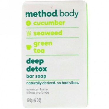 Method, Body, Deep Detox, Bar Soap, 6 oz (170 g) (Discontinued Item)