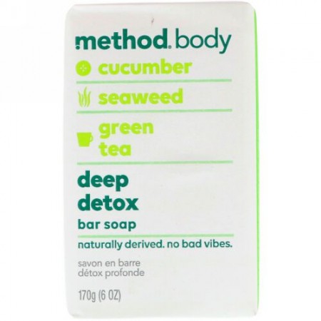 Method, Body, Deep Detox, Bar Soap, 6 oz (170 g) (Discontinued Item)
