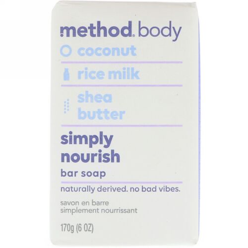 Method, ボディー、とにかく滋養、固形石鹸、6オンス (170 g) (Discontinued Item)