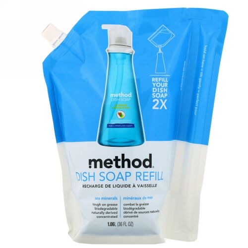 Method, 食器用洗剤詰め替え用、シーミネラル、1.06L（36液量オンス） (Discontinued Item)