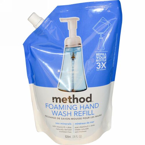 Method, フォーミング ハンドウォッシュ リフィル, シーミネラルズ, 28 fl oz (828 ml) (Discontinued Item)