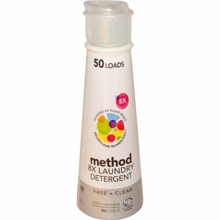 Method, 洗濯洗剤、 50 回分、フリー +クリアー、  20 液量オンス (600 ml) (Discontinued Item)