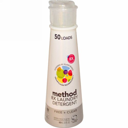 Method, 洗濯洗剤、 50 回分、フリー +クリアー、  20 液量オンス (600 ml) (Discontinued Item)