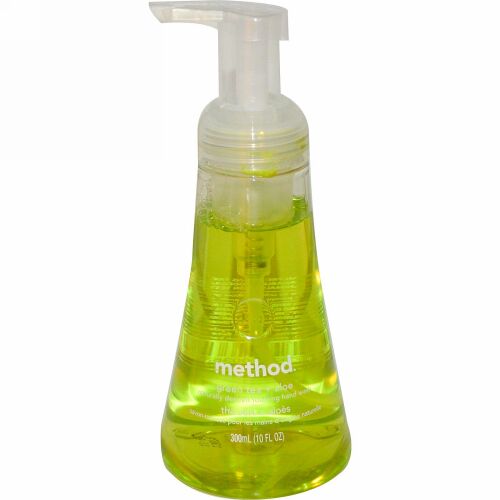 Method, 天然原料使用の泡のハンドウォッシュ、グリーンティー・プラス・アロエ、10 fl oz (300 ml) (Discontinued Item)