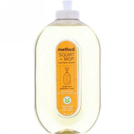 Method, スクォート +モップ、 ハードフロアクリーナー、 ジンジャーユズ、 25液量オンス (739 ml) (Discontinued Item)