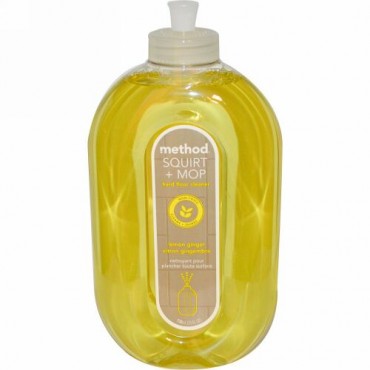 Method, スクォート + モップ、 ハードフロアークリーナー、 レモンジンジャー、 25液量オンス (739 ml) (Discontinued Item)