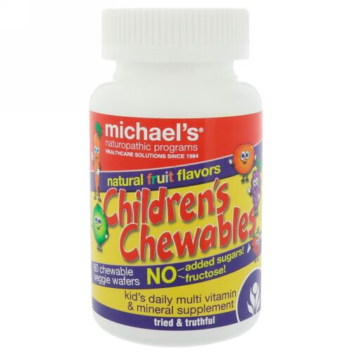 Michael's Naturopathic, Children's Chewables, Natural Fruit Flavors, 60 Chewable Veggie Wafers (Discontinued Item)