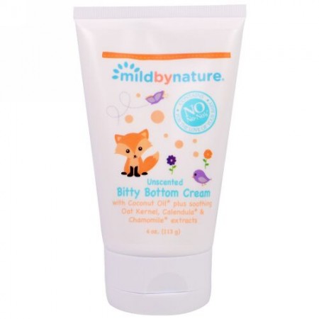 Mild By Nature, ビッティボトムクリーム（おむつかぶれ用クリーム）無香料 4 oz (113 g) (Discontinued Item)